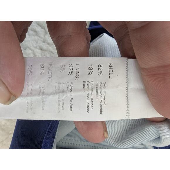 Cupshe Womens One Piece Swimsuit Size Large Blue Sheer One Shoulder - Picture 9 of 11